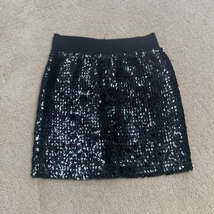 Black Sequin Skirt